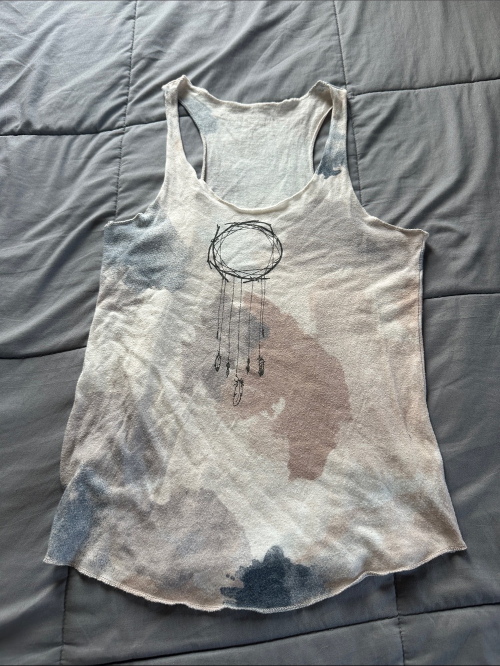 Ceder & Salt  Tie-Dye Racerback Tank with Dreamcatcher Graphic